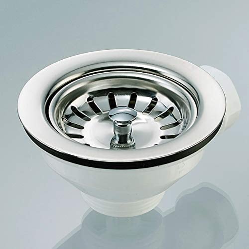 Spülen-Siebkorbventil 3 1/2 Zoll Ø 114 mm Edelstahl mit Geräteanschluss Siebkörbchen Ablaufventil Abfluss Korb