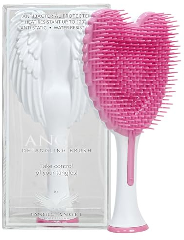 Tangle Angel 2.0, Detangling Hair brush, Best Detangler comb for tangled, thick, straight, curly, wet, dry, fine, hair extensions, short or long hair. Christmas Gift for women, girls, kids.