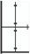 vidaXL Parete per Doccia Walk-in Pieghevole in Vetro ESG 110x190 cm