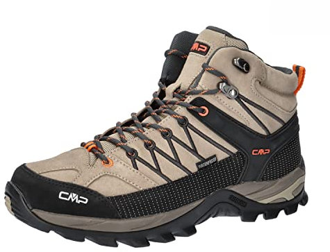 CMP Herren Rigel Mid Shoes Wp Trekking-Schuhe, Beige Orange Sand Flame, 40 EU