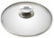 ELO 73033 Glasdeckel Galant 32 cm, aus Glas mit Edelstahlknopf, Silber