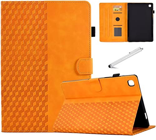 Fancity for iPad 9th Generation 10.2 inch Case 2021, iPad 8th 7th Generation 2020/2019 Folio Case, Slim Suede Leather Case with Smart Wake Sleep Stand Function Pencil Holder and Card Slot, Yellow