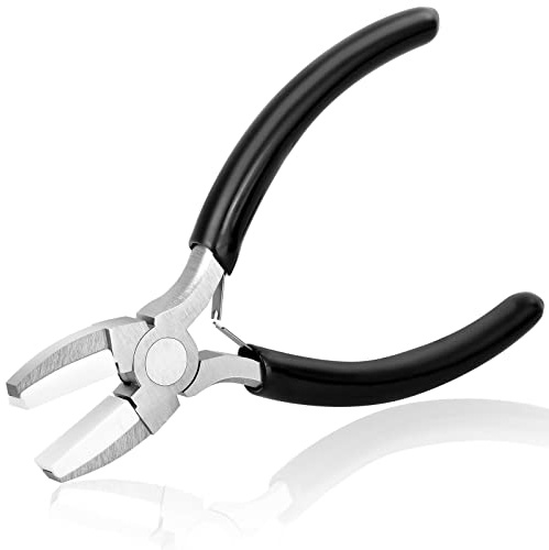 Billbotk Pince à mâchoire en nylon pour la fabrication de bijoux, pince à bec plat, pince à mâchoire souple, pince à mâchoire en vinyle, pince à bec pour la fabrication de bijoux
