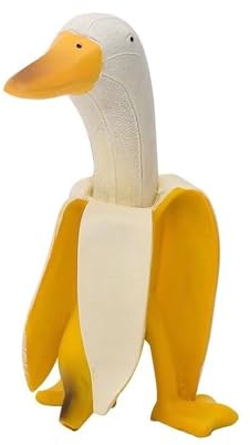 LSRVNM Bananen Ente Statue, Garten Kreative Bananenente, Bananenenten Skulptur, Hohe Temperaturbeständigkeit, Lange Nutzungsdauer, für Terrasse, Vorgarten, Garten (Gelb)
