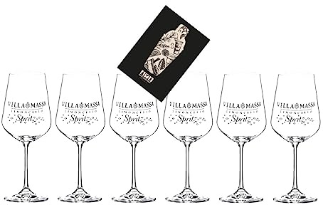 Villa Massa Limoncello Spritz Glas 6er Set Stielglas Ballonglas Aperitif Gläser