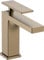 hansgrohe Tecturis E - Waschtischarmatur ohne Ablauf, Wasserhahn Bad mit Auslauf Höhe 117 mm, Mischbatterie Waschbecken wassersparend (EcoSmart+), Brushed Bronze, 73011140