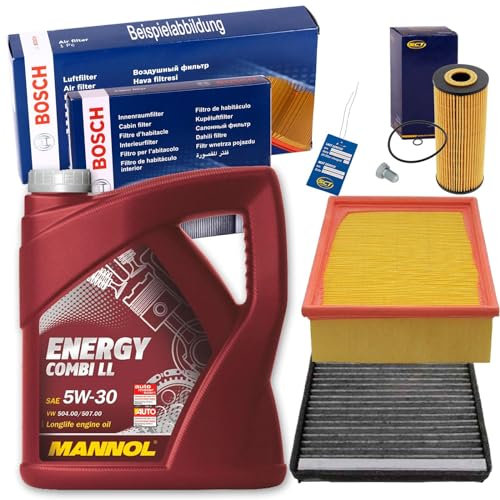 Filter Inspektionspaket + 5W30 Motoröl 1.9 TDI für Golf 4 Bora A3 8L