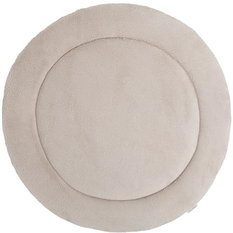 Baby's Only - Laufgittereinlage Cozy - Runde Spieldecke - Krabbeldecke für Baby - Weich gepolstert - beidseitig verwendbar - Aus Teddystoff - Ø90 cm - Urban Taupe