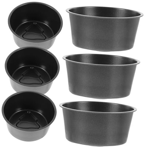 VINTORKY Rundes Kuchenform-set Aus Metall Puddingform Karbonstahl Antihaftbeschichtet Für Mehrere Desserts