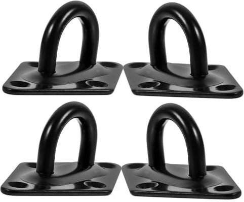 OKUMEYR 4 Pcs Wall Plate Hangers Stainless Steel Ceiling Hooks Ceiling Fan Hooks Wall Mount Eye Plate for