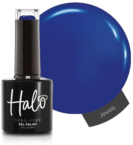 Halo Gel Polish 8ml - Jewels. UV/LED Gel Nail Polish, Long Lasting & Easy To Apply. Nail Art Colours For Manicure & Pedicure. Gel Polish For Professional & Home Use.