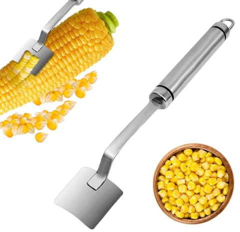 Corn Cutter Stainless Steel Corn Peeler 2024 New Corn Peeler for Corn on The cob Easy Clean Corn Cob Peeler with Ergonomic Handle Corn Cob Stripper Tool for Kitchen