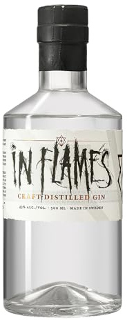 In Flames Craft Distilled Gin | Gin aus Schweden | Ausgewogene Balance aus Fruchtigkeit und Schärfe | In Zusammenarbeit mit Anders Fridén | 43% vol. | 1 x 0,5l