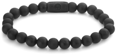 Rebel and Rose Armband RR-80082-B - Mad Panther - 8MM Größe M, Perlen oder Leder Armband