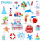 22PCS Birthday Cruise Door Decorations, Happy Birthday Magnetic Cruise Cabin Magnets, Funny Carnival Cruise Ship Decorations for Stateroom Cabin Door Refrigerator