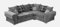 Verona Chenille Ecksofa-Kollektion, für Rechtshänder, Plüsch-Samt, 3- bis 2-Sitzer, Lounge-Couch-Set mit Streu- und Rückenoptionen, Grau