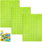 SGQTGIMU Pack of 3 Large Building Plates 25.5 x 19 cm - Compatible with Clamping Blocks, Base Plate for Building Blocks, Lego Plate Set, Building Plates Mat, Green Baseplate for Children, Girls & Boys
