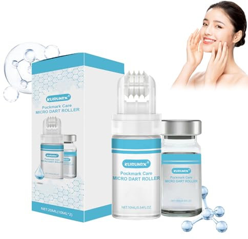 KUIRUNRX® Système de Micro Infusion pour le Visage, Sérum à l'acide hyaluronique Kit, 2 * 10ml Infusion Facial System, Kit de Soin de la peau pour Tous Types de Peau