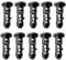 Wheeled Trash Can Lid Latch Pins Trash Can Lid Replacement Rotating Hinge Axle Plug Link Bolts for Outdoor Wheelie Garbage Collector with Wheel Rollout Disposal Bin Commercial Waste Container (10PCS)