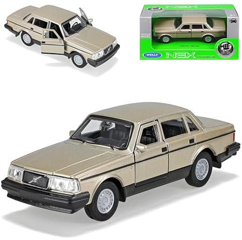 Welly Volvo 240 GL Limousine Gold 1974-1993 ca 1/43 1/36-1/46 Modell Auto mit individiuellem Wunschkennzeichen