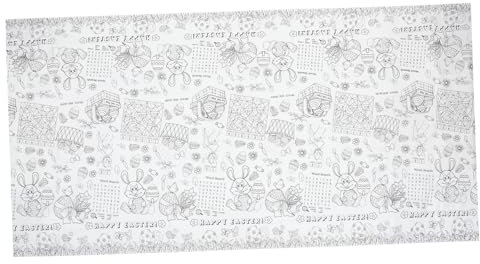 Warmhm Bunte wasserdichte Ausmal-tischdecke Mit Hasenmotiv Für Ostern Party-deko Für Festliche Anlässe Und Feiern Schützt Tischoberflächen