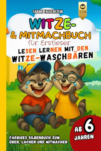 Witzebuch für Erstleser mit farbiger Silbenschrift. Lustige Rätsel, Wortspiele & Übungen - 1. Klasse Silbenbuch zum Lesenlernen ab 6 Jahren