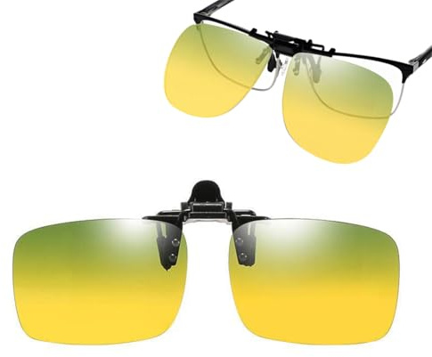 Nachtfahrbrille, Geeignet FüR BrillenträGer Nachtsichtbrille, Reduziert Blendung, Reduziert Blendung,Polarisierte Clip-On Nachtfahrbrille, Geeignet für Diejenigen, Die Oft Nachts Fahren