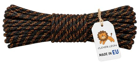 Clever Leon Corda Polipropilene Intrecciata 8 mm 30 m Corda Multiuso per Campeggio, Tenda, Telo, Giardino e Nautica, Resistente UV per Fissaggio e Trasporto Esterno