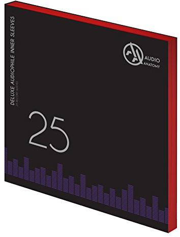 Audio Anatomy Vinyl-Innenhüllen 12 - Rot, 25 Stück