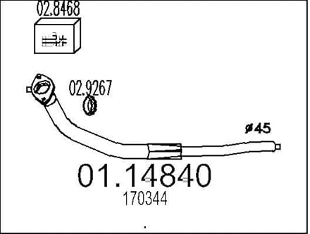 MTS Company 01.14840 Abgasrohr