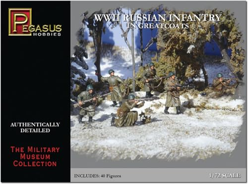 Pegasus PG7271 Figure 1/72 WW II: Russian Infantry in Green Coats