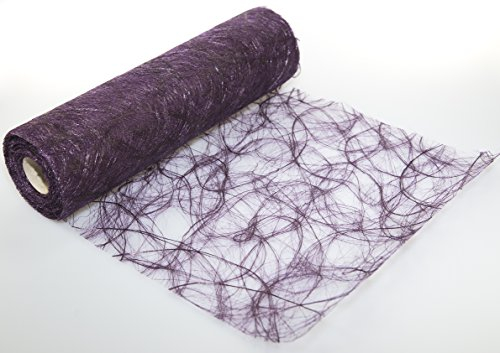 25 m x 30 cm Sizoweb® Vlies Original Tischband Tischläufer Pflaume Violett aubergine für Hochzeit, Weihnachten und besondere Anlässe