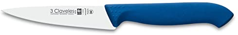 3 Claveles Proflex - Cuchillo cocinero 10 cm, acero inoxidable, azul