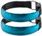 kwmobile 2X LED Leucht Armband - XL Sicherheitsband für Outdoor Sport Joggen Hundehalsband helles Blinklicht reflektierend bei Dunkelheit - blau