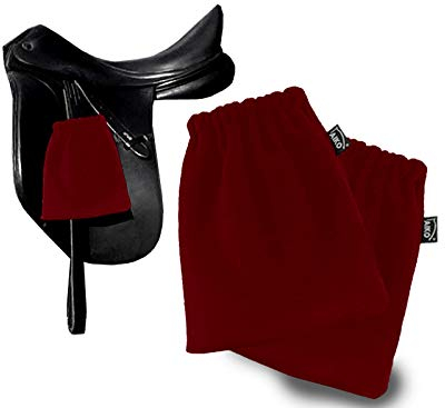 AIKO Steigbügelschoner Steigbügelschützer Steigbügelschutzhülle Steigbügelhülle, Fleece 1 Paar (weinrot)