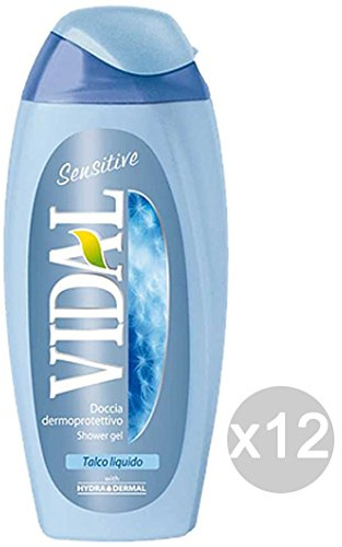 Set 12 VIDAL Doccia 1222 Talco Liquido Sensitive 250 Cura E Pulizia Del Corpo