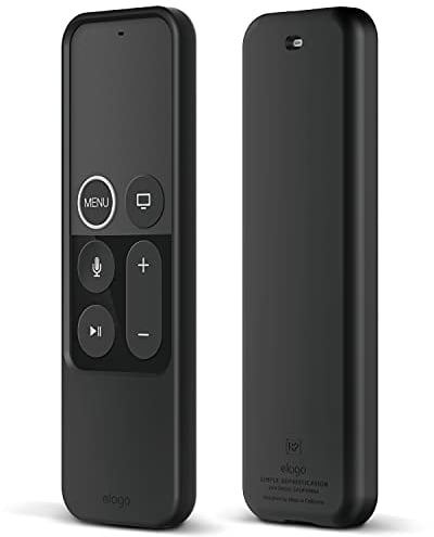 elago R2 Slim Case Fernbedienung Hülle Silikon Kompatibel mit Apple TV 4K 4. und 5. Generation Siri Remote Fernbedienung - Anti-Rutsch, Slim Fit, Langlebig, Stoßdämpfung (Schwarz)