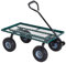 Outsunny Chariot de Transport Jardin remorque à Main charrette à Bras 4 Roues 94L x 48,5l x 100H cm Charge Max. 150 Kg métal Vert