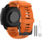 ANBEST Armbändern Kompatibel mit Garmin Instinct/Instinct 2 Armband, Weiches Silikon Uhrenarmband Sport Ersatzarmband für Garmin Instinct, Orange