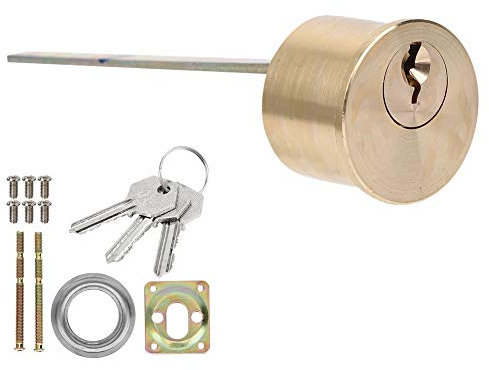 CHICIRIS Cylindre de Serrure avec clé, résistance à l'abrasion Cylindre de Serrure Robuste, antivol Rond Accessoires pour la Maison Les Portes du Centre Commercial Peuvent être utilisées