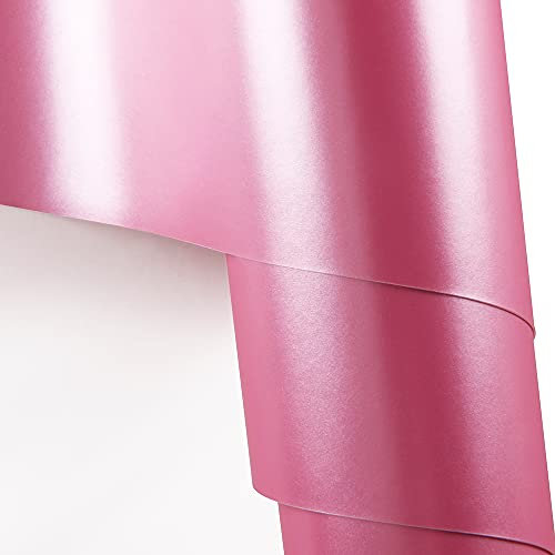 HOHOFILM Matt Metallic Pink Vinyl Wrap Aufkleber mit Luftblasenfreigabe für Autolack, kratzfest, dehnbar, 152 x 300 cm