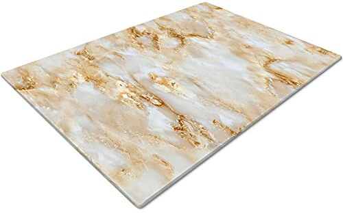 Whats On Your Wall.com Glass Chopping Boards | Heat Resistant | Worktop Protectors | Large | White