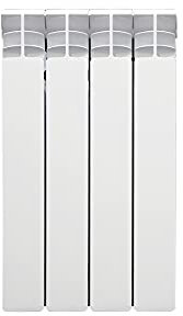 Fondital V710AM03404 Radiatore in alluminio pressofuso Exclusivo D3, 500 mm, 4 elementi, bianco