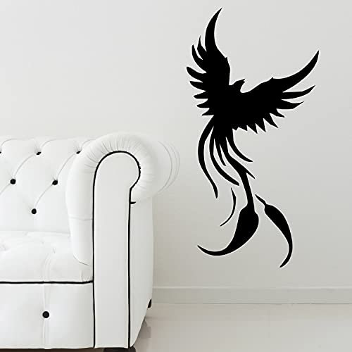 Sunnywall Wandtattoo Phoenix Phönix Tribal Autotattoo Vogel (Größe 3 (114,00 cm x 58,00 cm))