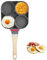 Sartén para sándwiches, antiadherente, 4 agujeros, molde de aluminio para hamburguesas, pan tostadas, hornear, huevos, gofres bola masa, freír, pasteles tostadas olla panqueques desayuno(Universal)