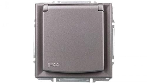 ASFORA Steckdose 2P+PE IP44 für Rahmensystem Stahl EPH2800662 Schneider electric 3606481166241