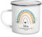 Personalisierte Tasse für Erstkommunion mit Namen und Datum der Kommunion, Geschenk zur Kommunion für Mädchen und Jungen, Erste heilige Kommunion (Fischsymbol), Weiß