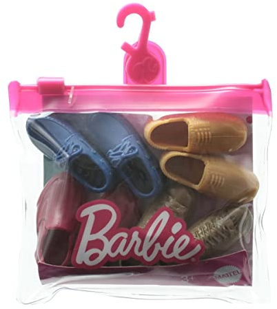 Barbie Fashion Pack – GXJ02 – 4 Paar Schuhe für Puppen Ken
