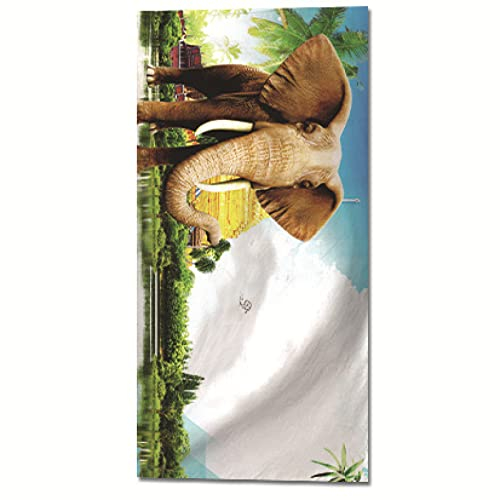 Strandtuch Elefant Microfaser Handtücher Strandhandtuch Tragbar Badetuch Sand Proof Strandlaken Ultraleicht Schnelltrocknend Beach Towel Antirutsch Strandtücher Duschtuch 150x180cm