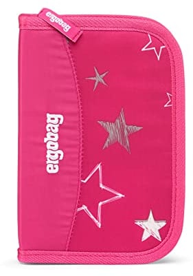 ergobag Federmäppchen Set 22-teilig, Lyra Buntstifte, Stundenplan-Fach, Kleingeld Fach, Lineal SternzauBär - Pink
